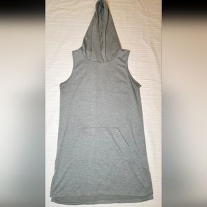 Laugh Out Loud Always  Dress Size M Gray Hooded Casual